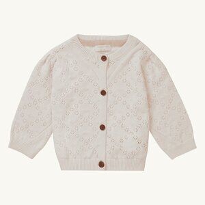 NWT - Beautiful pointelle cardigan, 100% organic coton​​​